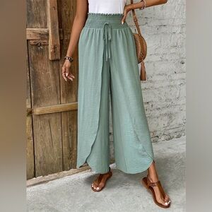 Minimalist wide leg high waist pants